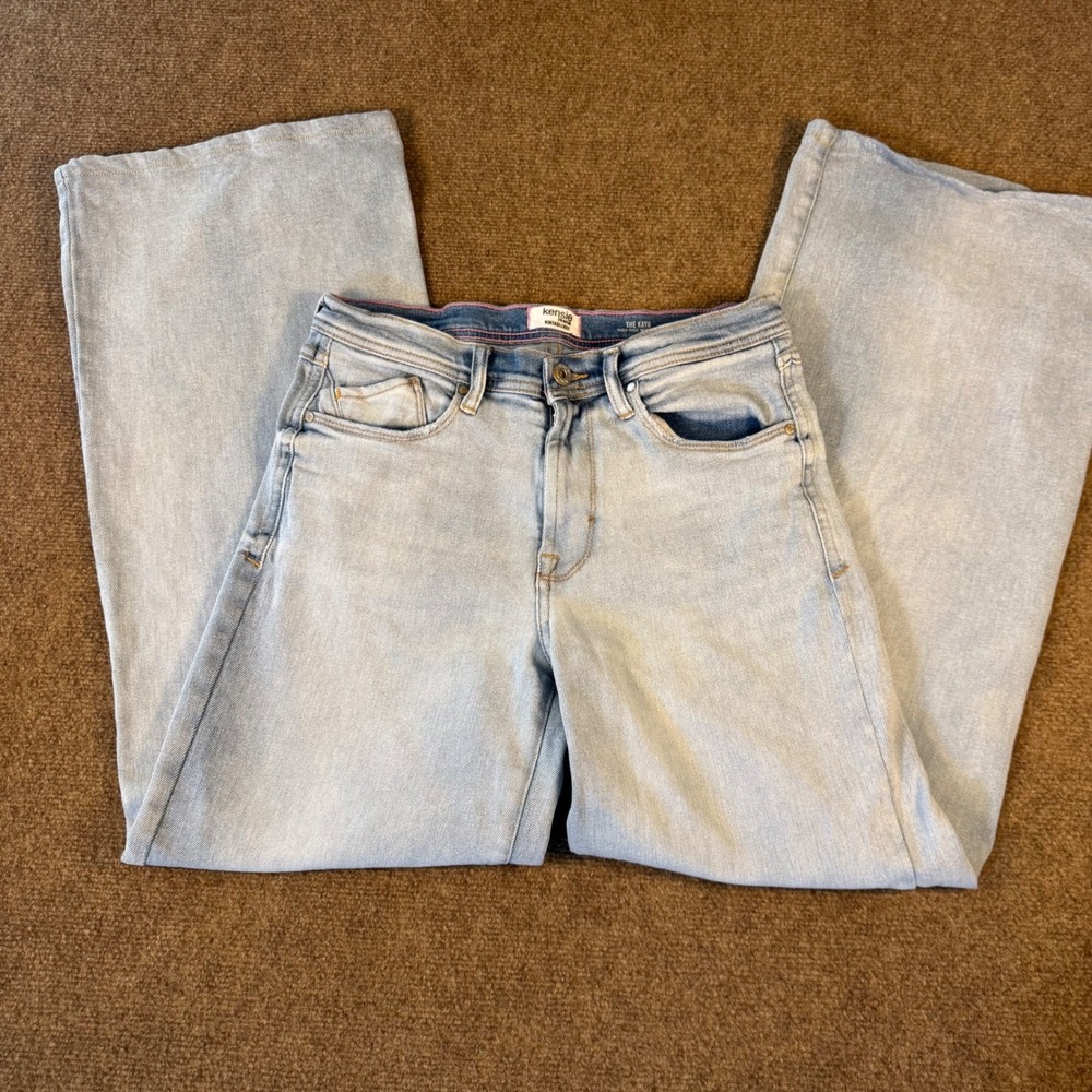 Kensie Jeans Kaya High Rise Wide Leg Size 4 / 27 Womens Light Wash Denim